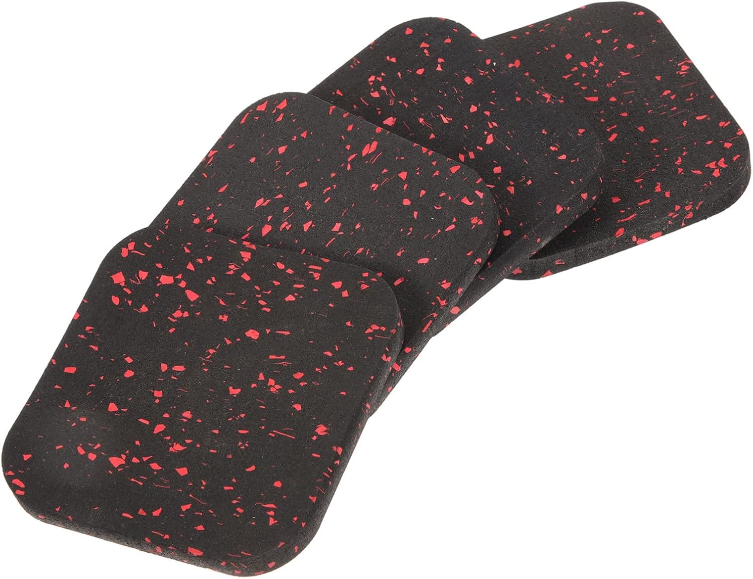 4Pcs Gym Equipment Mat Shock Absorbing Rubber Floor Protectors for Treadmills and Fitness Machines Noise Reduction Easy to Use for Home and