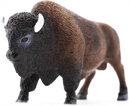 Miniatura 4 de Gemini&Genius Figura de bisonte norteamericano, figura de acción de toro, juguete de juego de vida silvestre para niños, pintado a mano, juguetes
