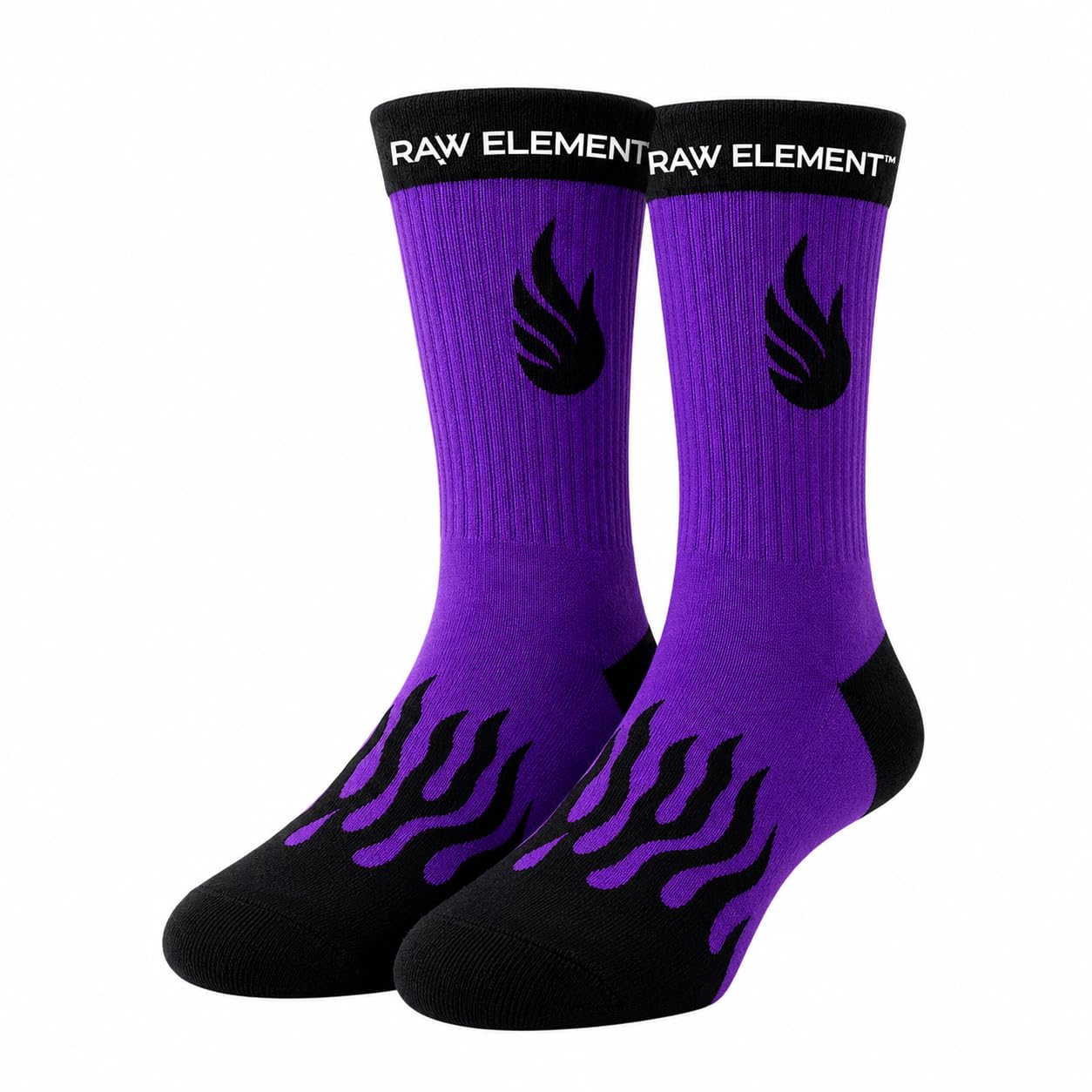 Premium Cotton | Multicolour Athletic Socks with Fire Pattern Crew Socks |Unisex Stretchable Free Size |-image-29