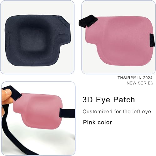 Vista 56 de Parche para ojos 3D, parches médicos para adultos y niños, parches para ojos perezosos para ambliopía 3D para ojo izquierdo Negro