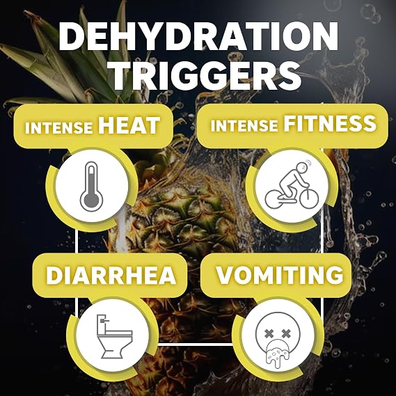 Electrolyte Solution, Tropical Pineapple Flavor, 1 Liter, 4 Pack | Electrolytes Drink, Hydration Booster, Rehydration Drink, For Kids & Adults, Hydrates, Replenishes & Energizes