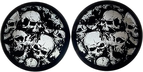 Miniatura 9 de Kustom Cycle Parts Skulls Theamed Smoke Bullet - Cubierta para lente de señal de giro compatible con Harley Davidson Street Glide, Road Glide, Road