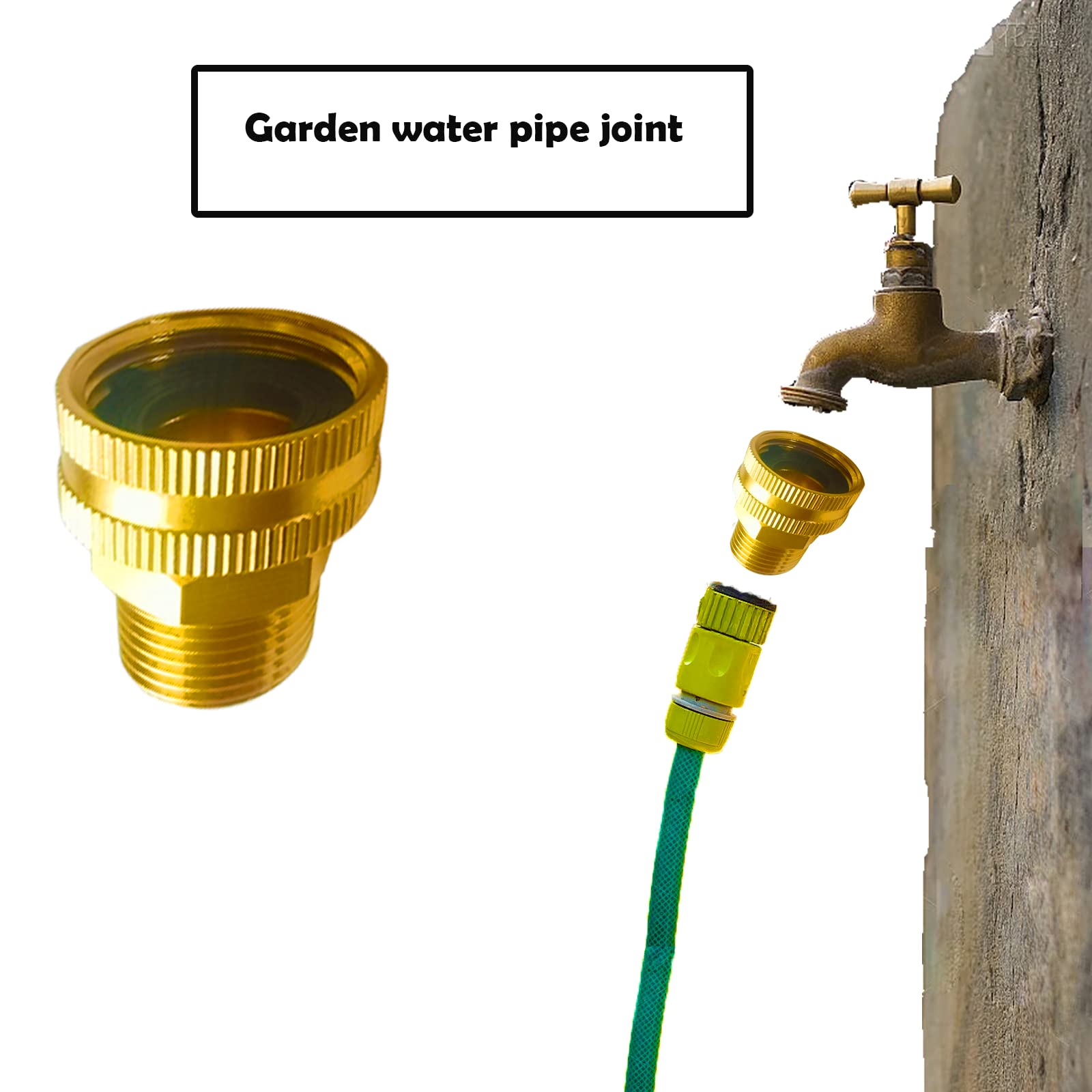 AOPANDA Adaptador de manguera de jardín 3/4 NPT hembra x 3/4 GHT hembra tubo de riego por goteo a grifo (1 unidad)