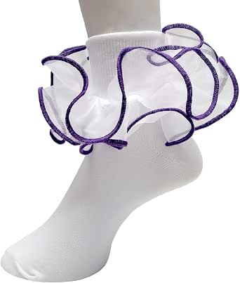 Armscye 6 Pairs Girls Ruffle Socks, White Lace Socks, Frilly Socks White Lace Trim With Double Lace Toddler Baby Girls S 1 3years Armscye 6 Pairs Girls Ruffle Socks, White Lace Socks, Frilly Socks White Lace Trim With Double Lace Toddler Baby Girls S 1 3years