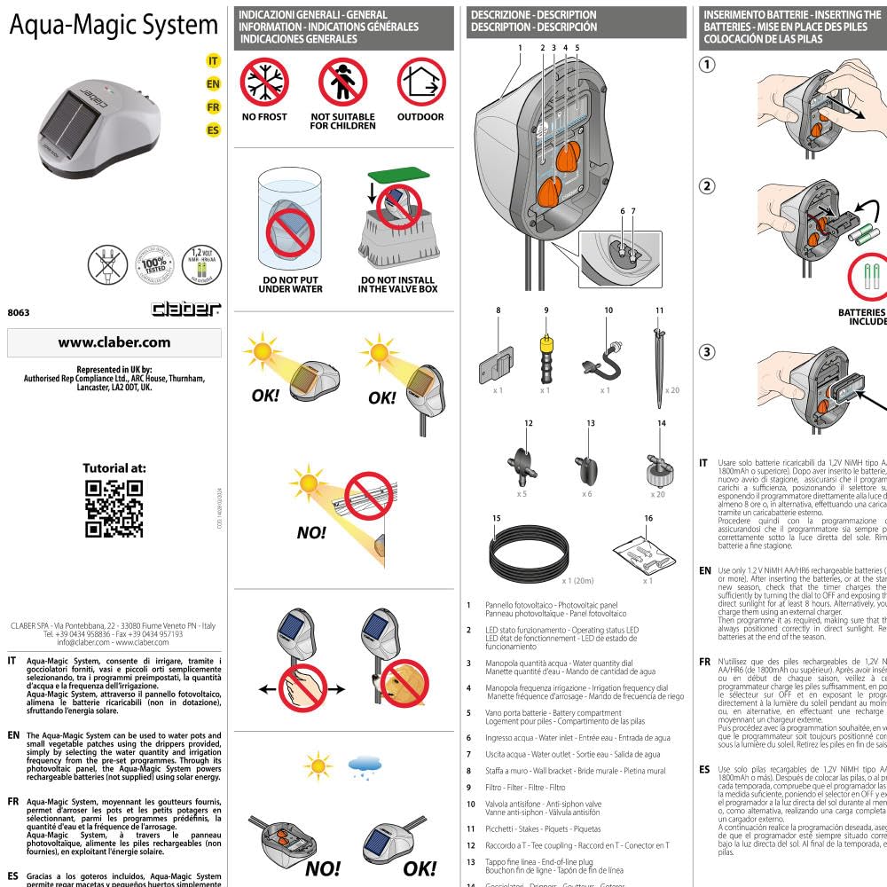 Claber 8063 Aqua-Magic System