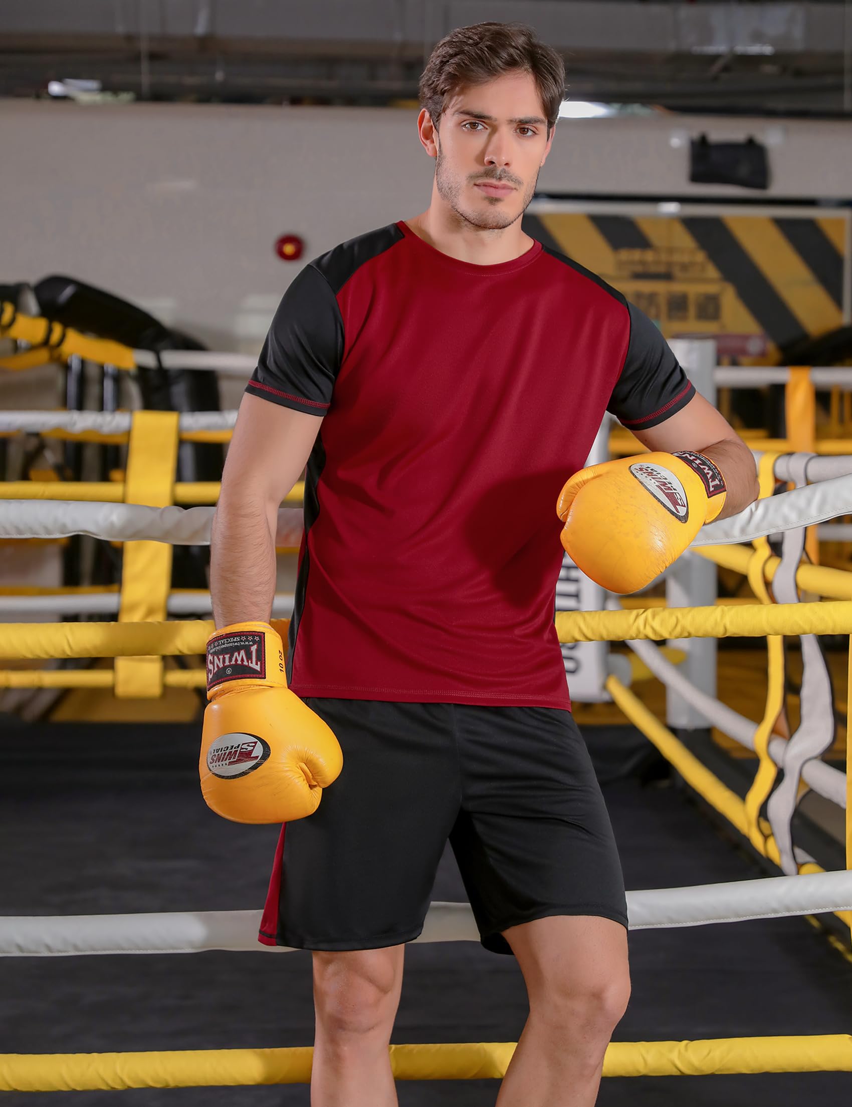 Conjunto Deporte Hombre Corto manga corta Conjuntos de Chandal Hombre Verano Traje de Entrenamiento Gimnasio Elástica Secar Rápido Ropa Deportiva Hombre Correr Bici