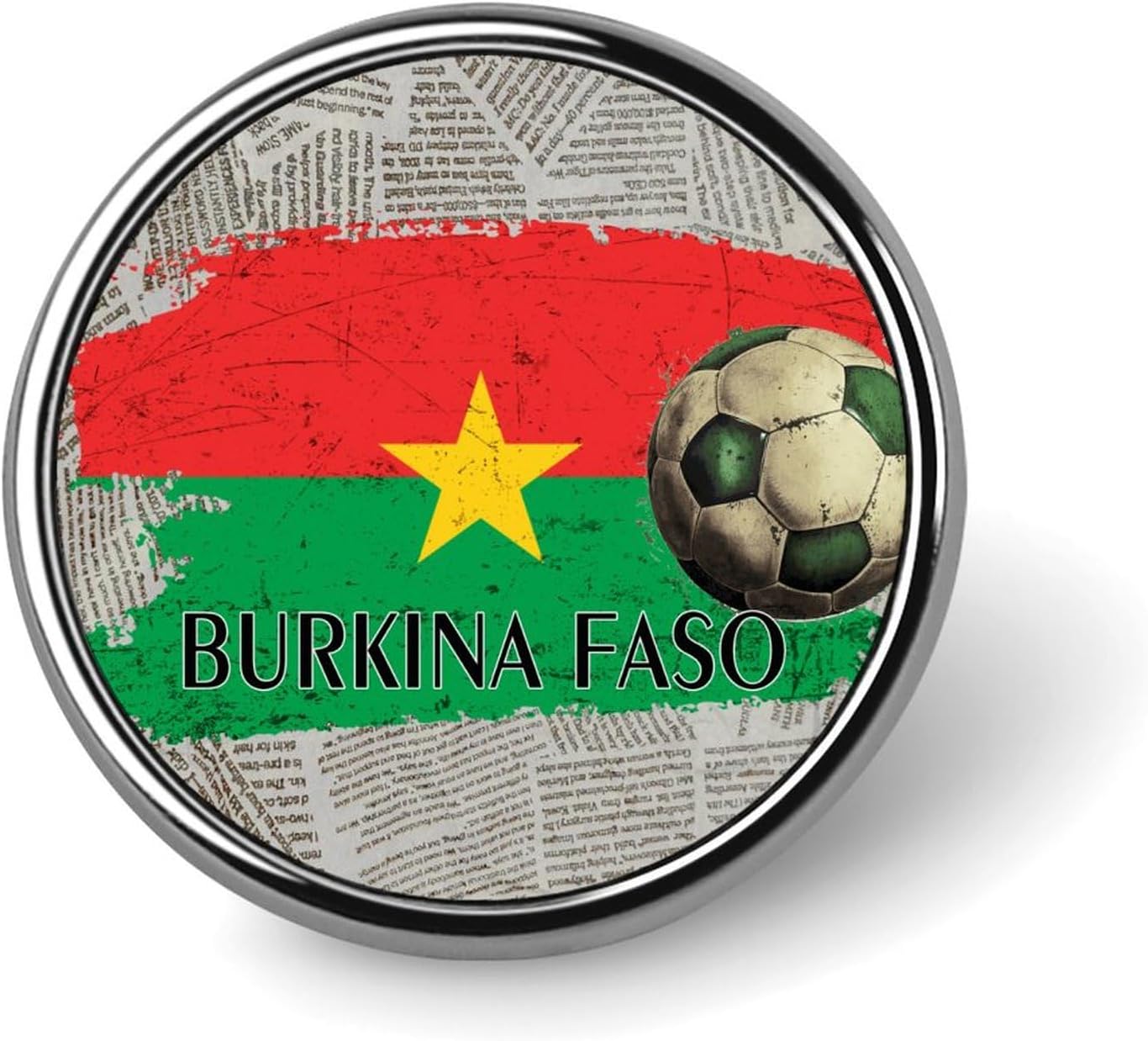Burkina Faso Flag Football Pins Sets Sports Player Holiday Flags Jean Buttons Country Flags Badge Pins Backpack Pins Bright Lapel Pins Cute Brooch Pin Badges Cloth Housewarming Gift