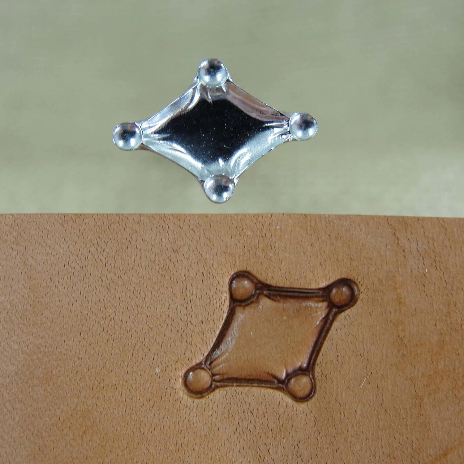 Small Tufted/Quilted Pattern Leather Stamp, Stainless Steel Leather Stamping Tool, Zhong Jiang Leathercraft Stamp