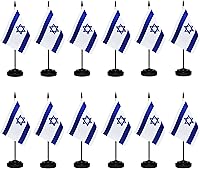 Vista 47 de Juego de banderas argentinas de escritorio con poste negro de 13 pulgadas, base negra y parte superior de lanza, bandera de escritorio argentina