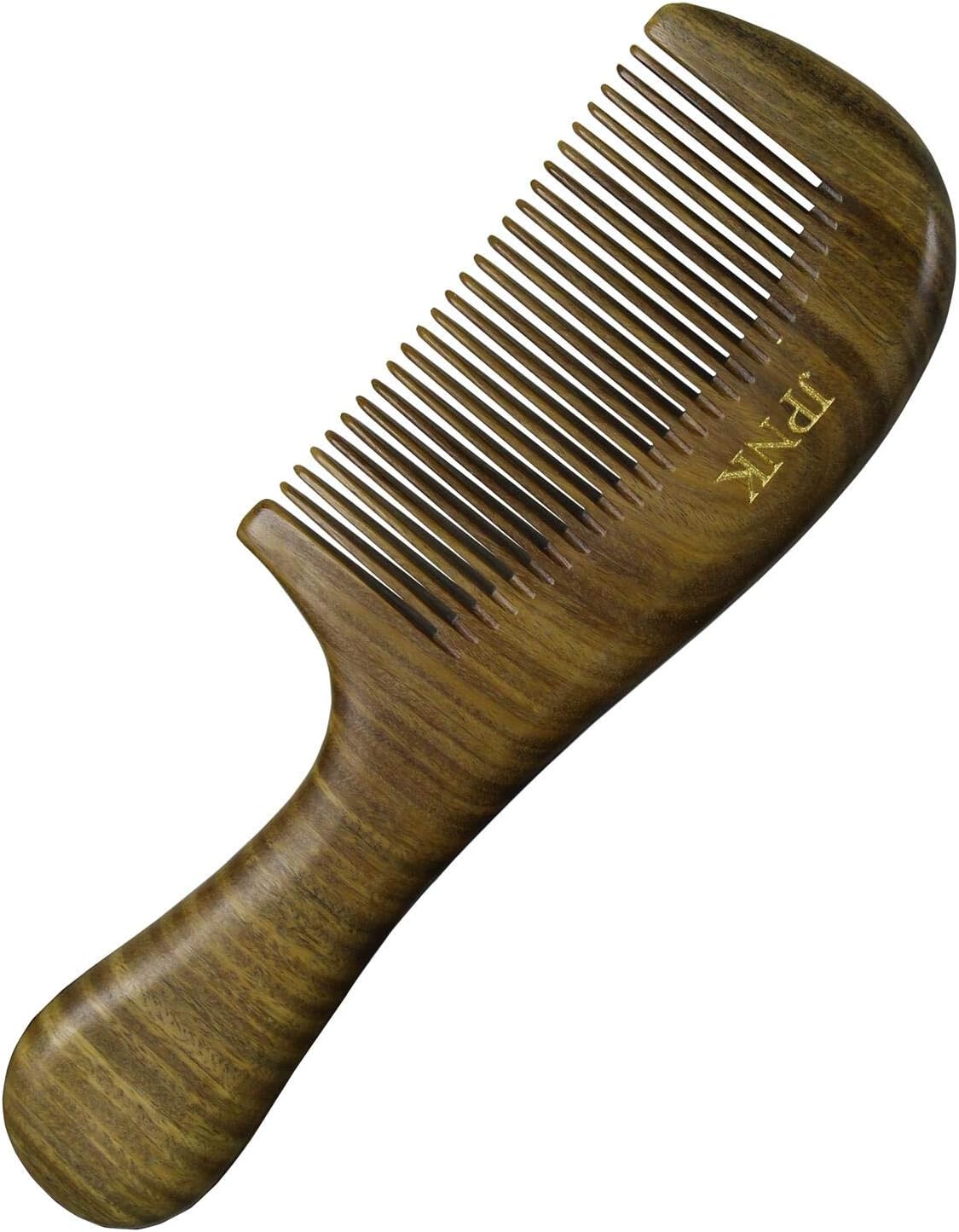 JPNK Anti-Static Sandalwood Scent Natural Hair Detangler Wooden Comb
