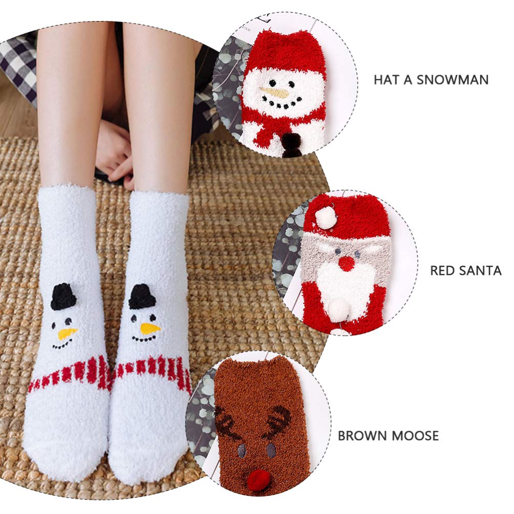 DECHOUS 9paare Dicke Fleece Socken Für Winter Rutschfeste Schlafsocken Mit Witzigen Mustern Als Haussocken Oder Zu Weihnachten Für Damen Und Herren