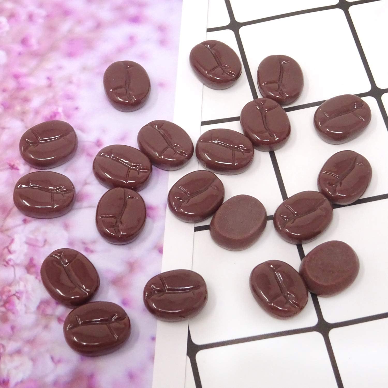 Honbay 20PCS Faux Coffee Beans Flatback Resin Embellishments for DIY Crafts and Jewelry Making - Image 5