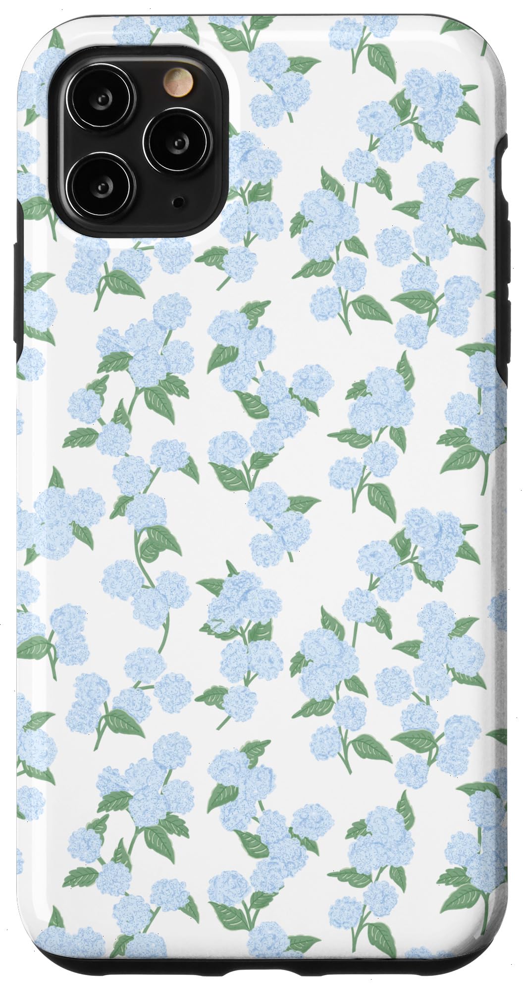 Preppy Coquette Hydrangeas in Pastel Blue Case for iPhone 11 Pro Max