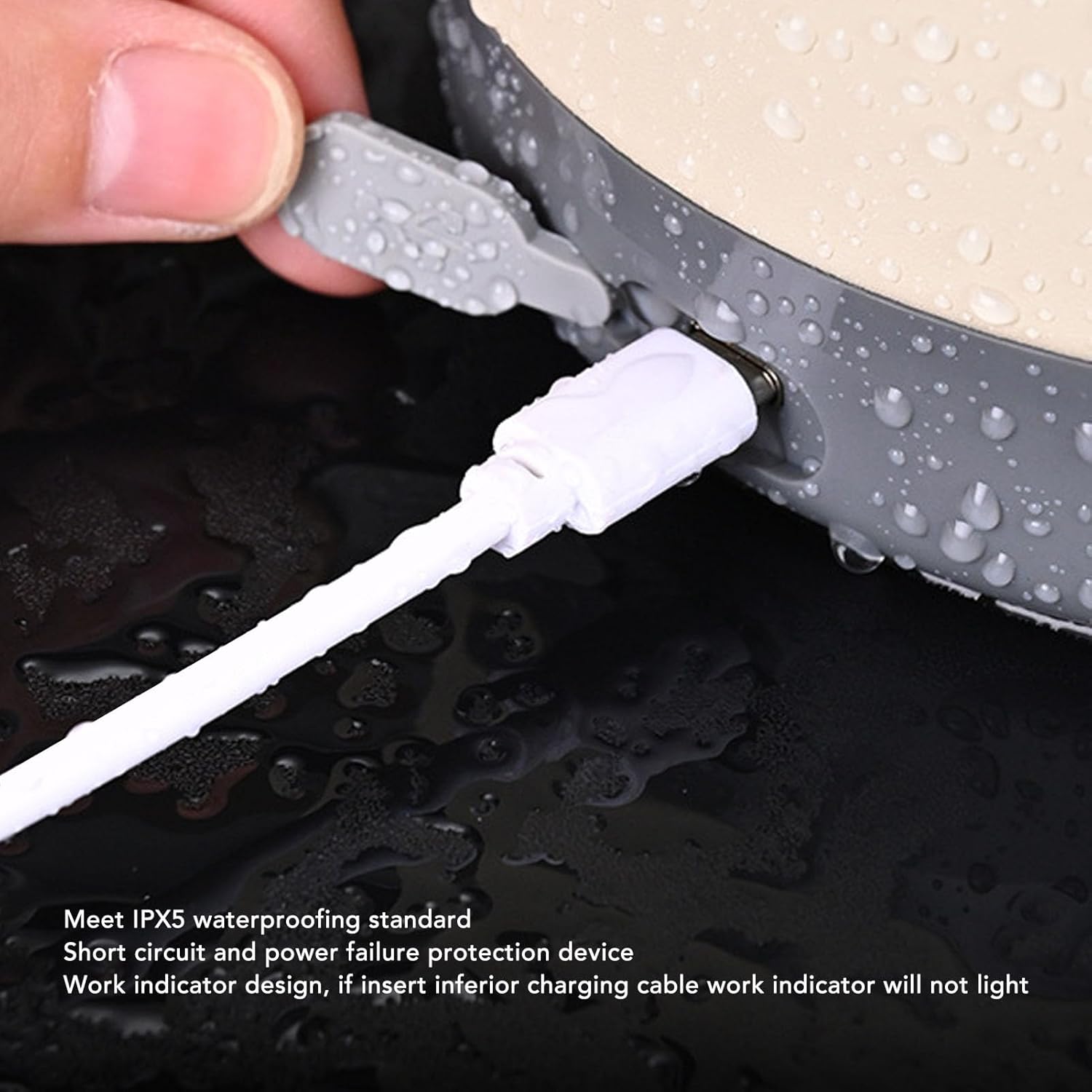 Thermal Cooker, 2L Stainless Steel Portable Hot Pot, Electric Food Warmer with Multi Compartments for Office Lunch School Meals Travel Use (Off White)