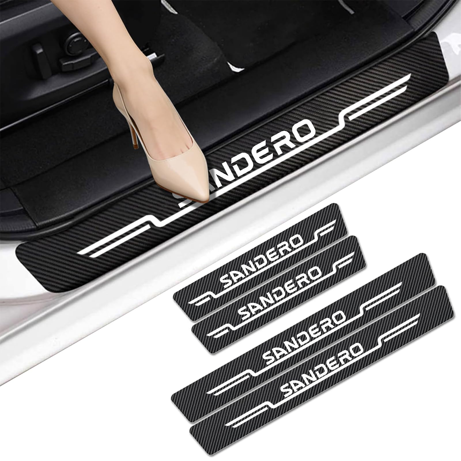 WXH97F Car Door Sill Protector for Renault Sandero 2013-2023