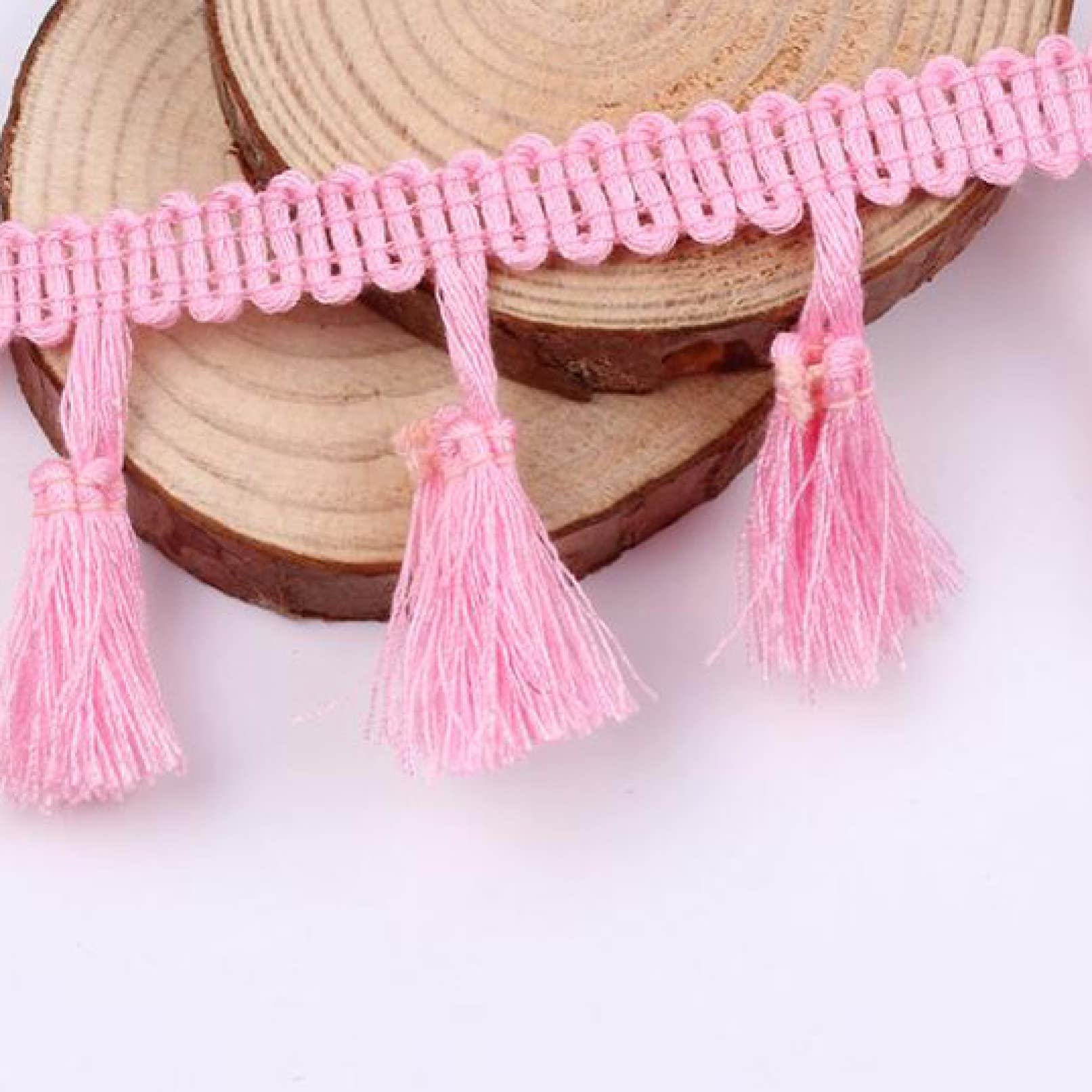 Wykończenie frędzlami, wykończenie frędzlami, 2Yards Tassel Lace Szara wstążka Fringe Lace Trims DIY Wedding Party Latin Dress Fabric Handmade Sewing Curtain(Light Purple)