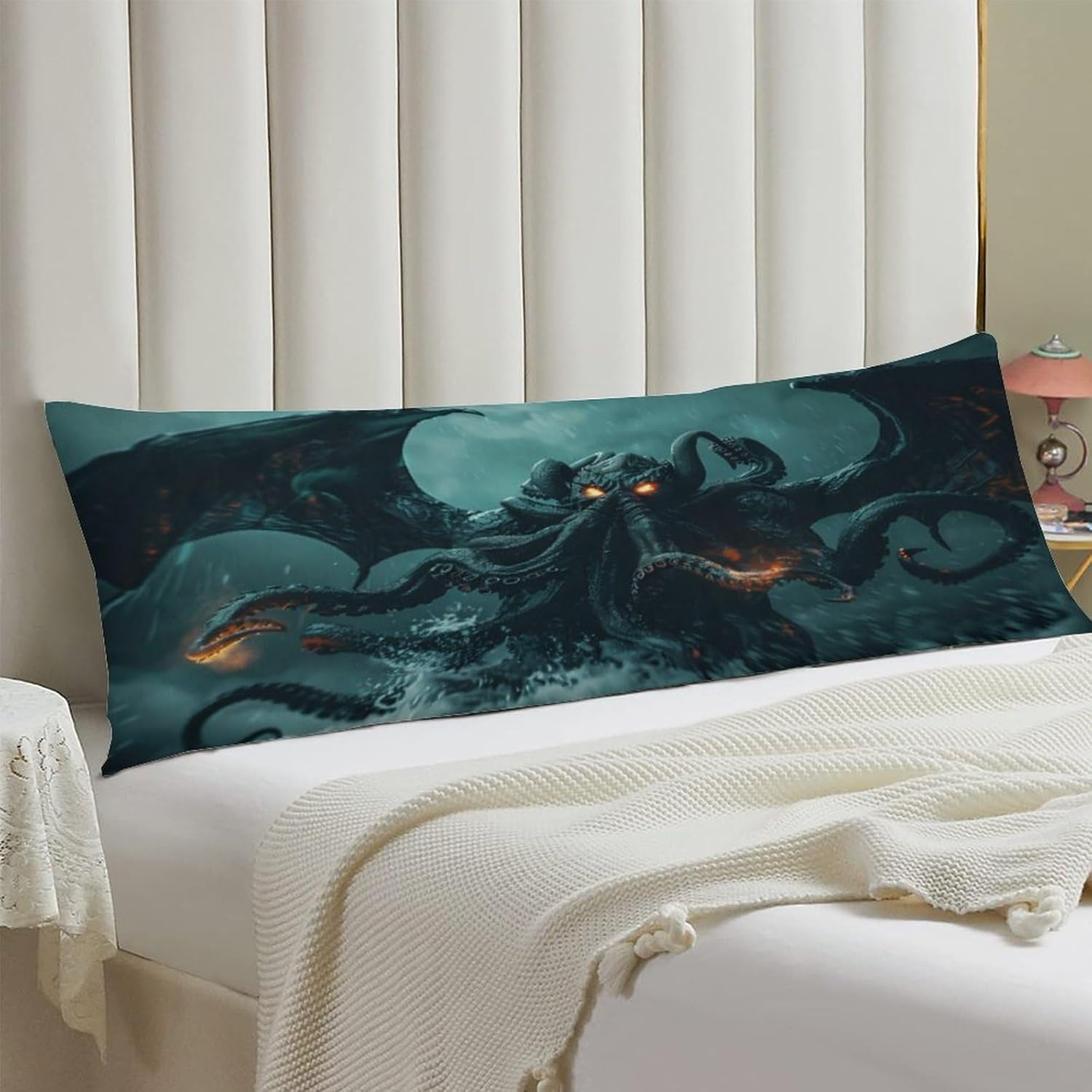 Cthulhu Monster Body Pillow Cover with Zippered 20 X 54 Inch Long Pillow Case Patterned Pillowcase