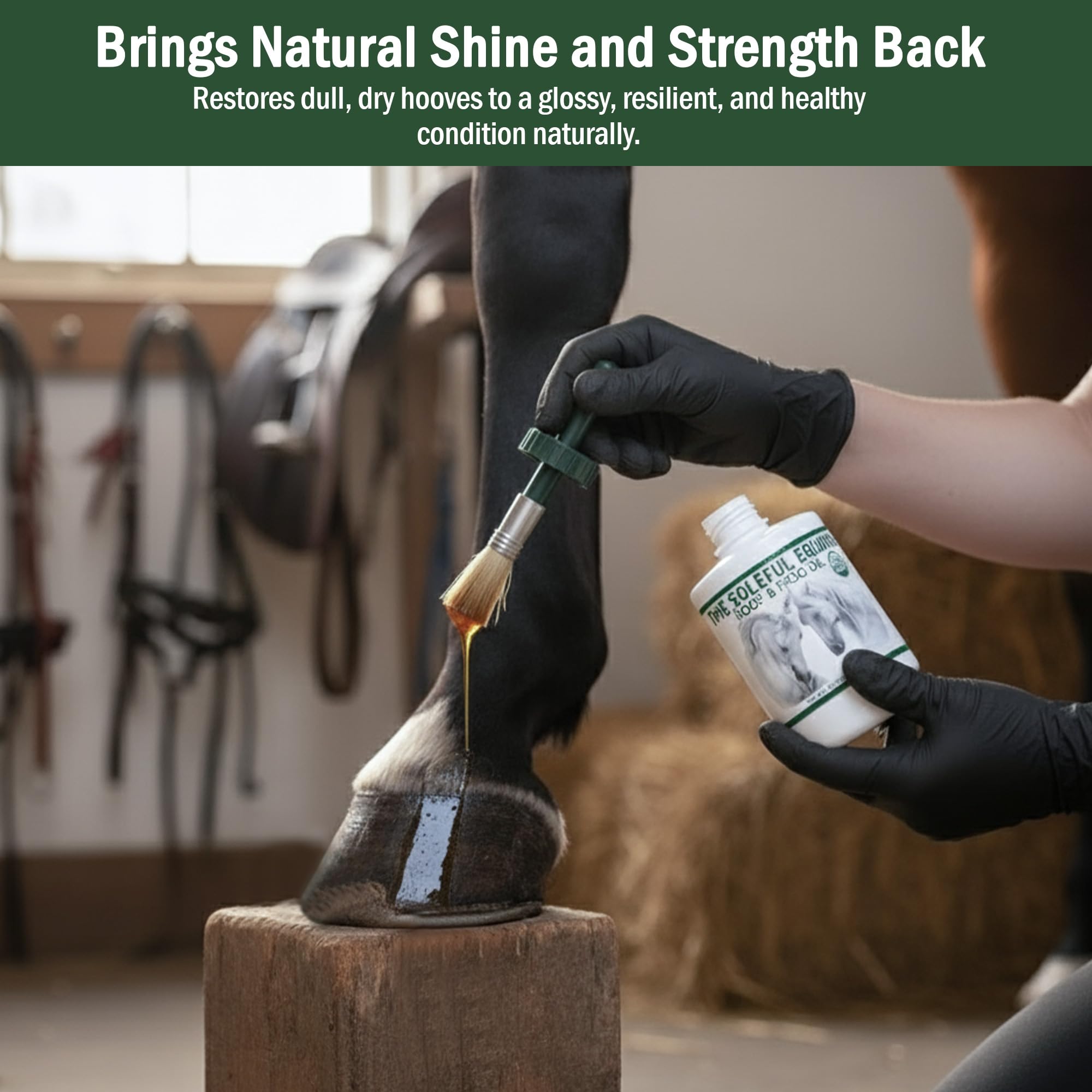 The Soleful Equine Hoof Oil, Horse Hoof White Line, Thrush, Abscesses, Overall Hoof Strength, Growth, Hoof Conditioning Rehydration. Certified Organic - Professionally Designed and Developed - image 7