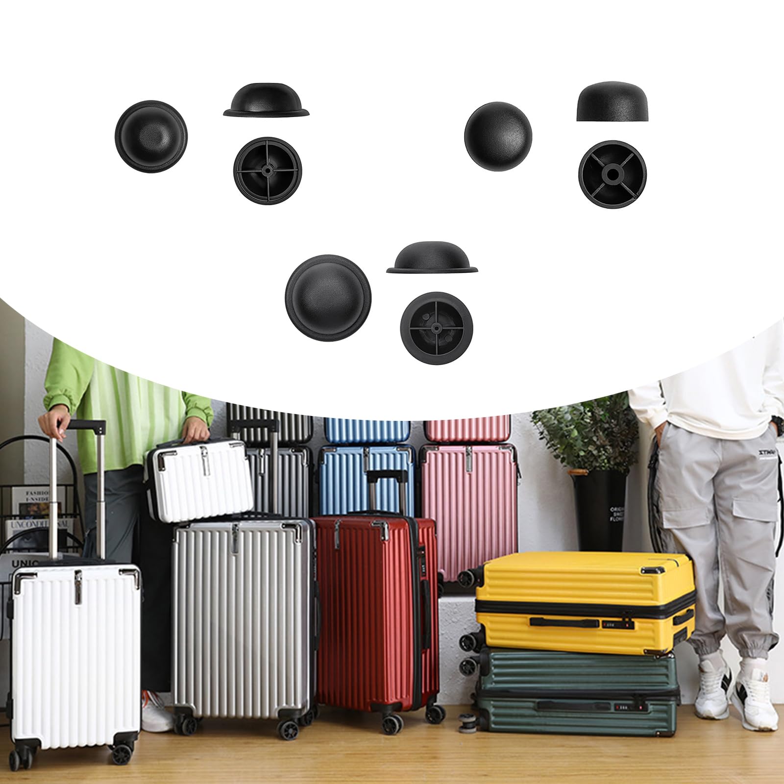 Bestvisse 2 Pcs Luggage Feet Pads Luggage Replacement Part Bottom Stud Stand Suitcase Feet Pad Suitcase Stand Feet Accessories