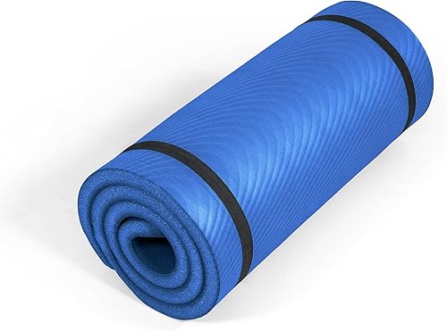 Miniatura 11 de Tone Fitness Esterilla de yoga de 1 pulgada de grosor | Alfombrilla de ejercicio antideslizante de alta densidad con correa de transporte para yoga,