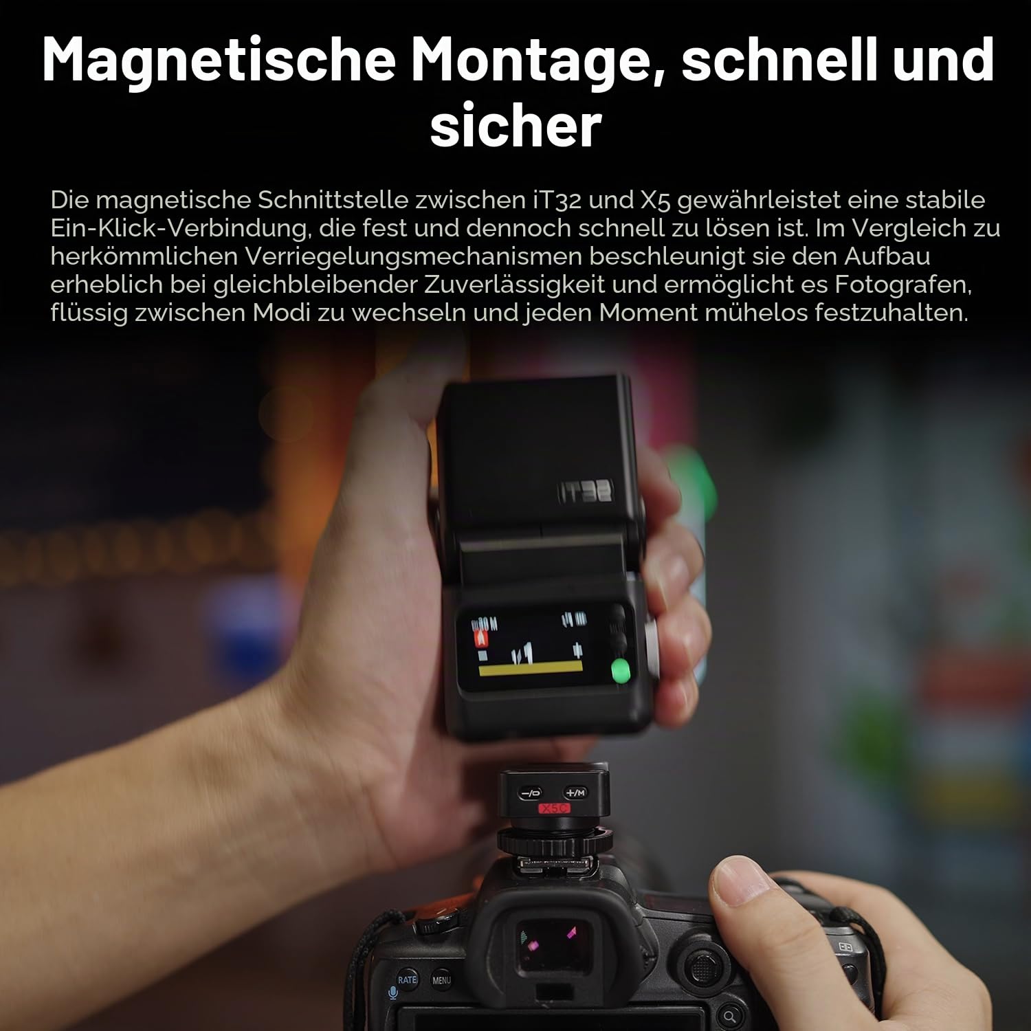 Godox iT32 Zoom TTL Camera Flash, 2.4 GHz Wireless HSS Flash, Compatible with Canon, Nikon and Sony Cameras, with LED Pre-Flash and Full-Colour Touchscreen