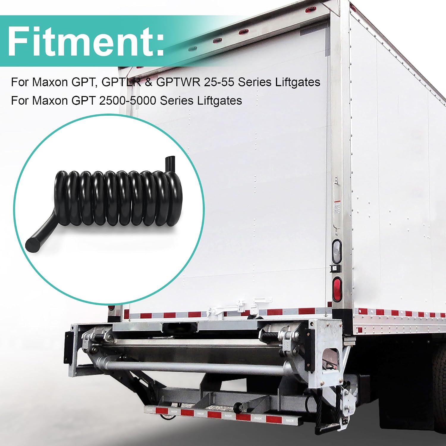 Torsion Liftgate Springs Left Driver Side 226363-02 for Maxon GPT, GPTLR & GPTWR 25-55 Series Liftgates