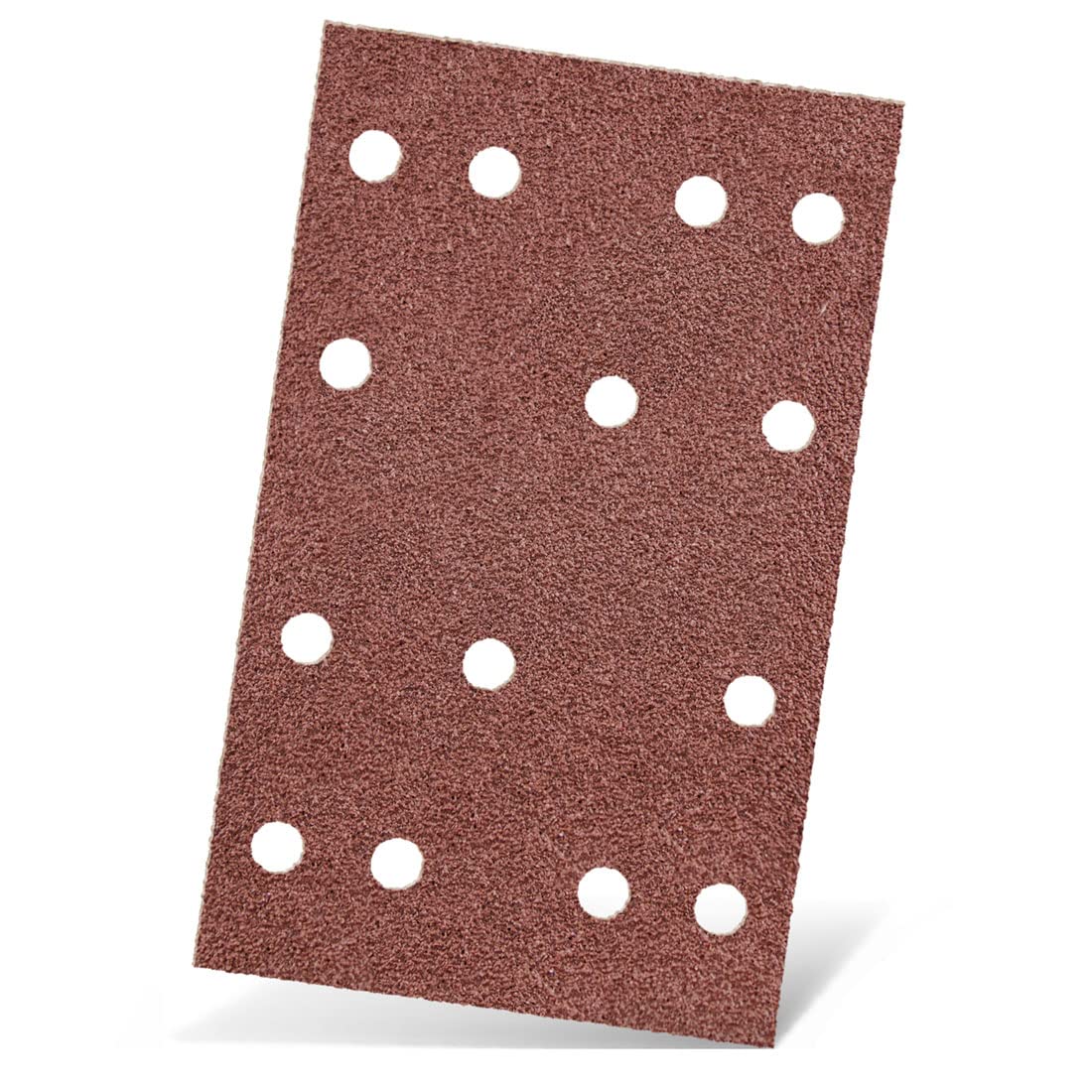MENZER Red Feuilles Abrasives Auto-agrippantes, 133 X 80 Mm, 14 Trous, P. Ponceuses Vibrantes, Corindon Normal (Lot De 50) G40