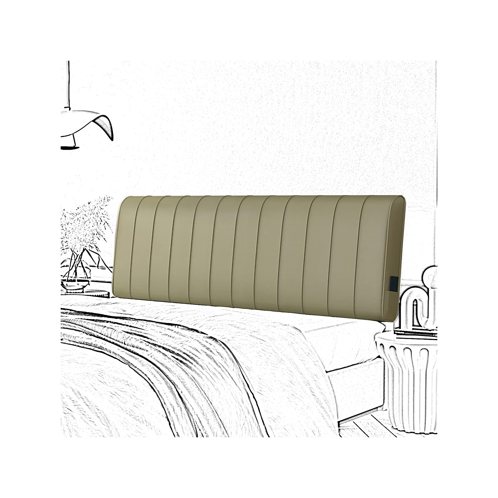 LIANGJUN Headboard Bed Backrest Cushion, Anti-collision Lumbar Positioning Support Pads, Wedge Soft Cozy Reading Pillow, For Bed Without Headboard, Customize (Color : Green, Size : 180cmx10cmx60cm)