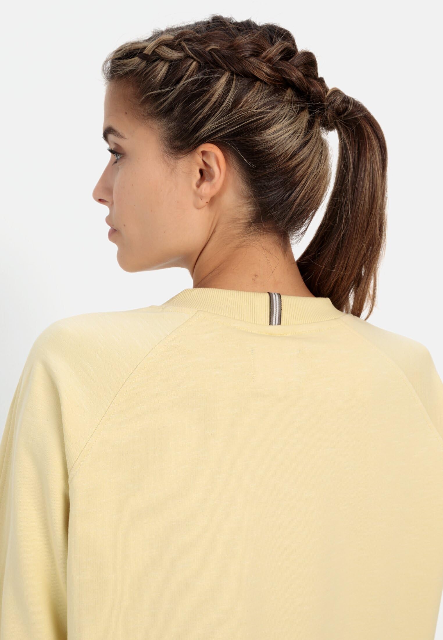 camel active Damen Rundhals Sweatshirt aus Reiner Baumwolle