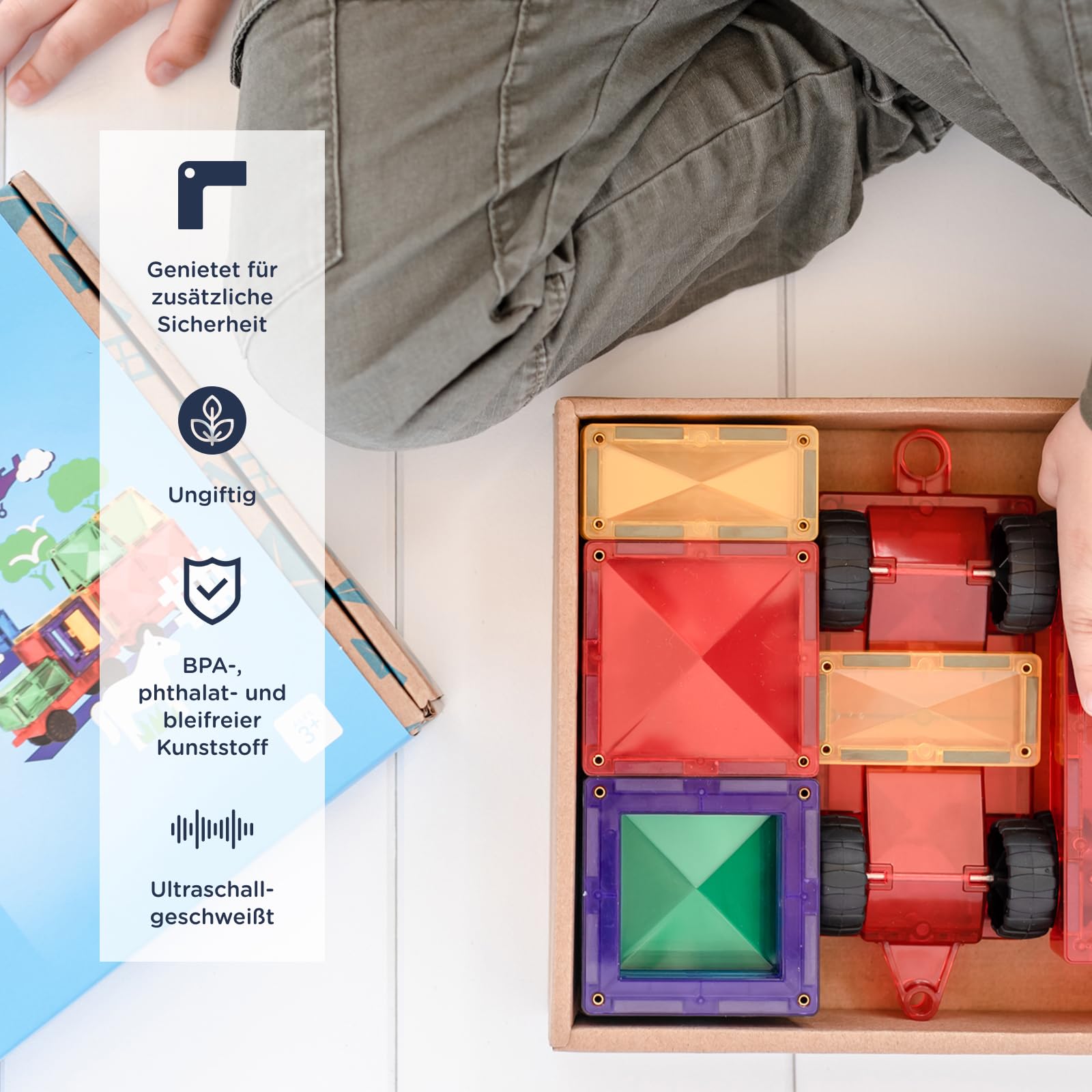 CONNETIX Magnetbausteine Regenbogen Antrag Packen, 24 Stück