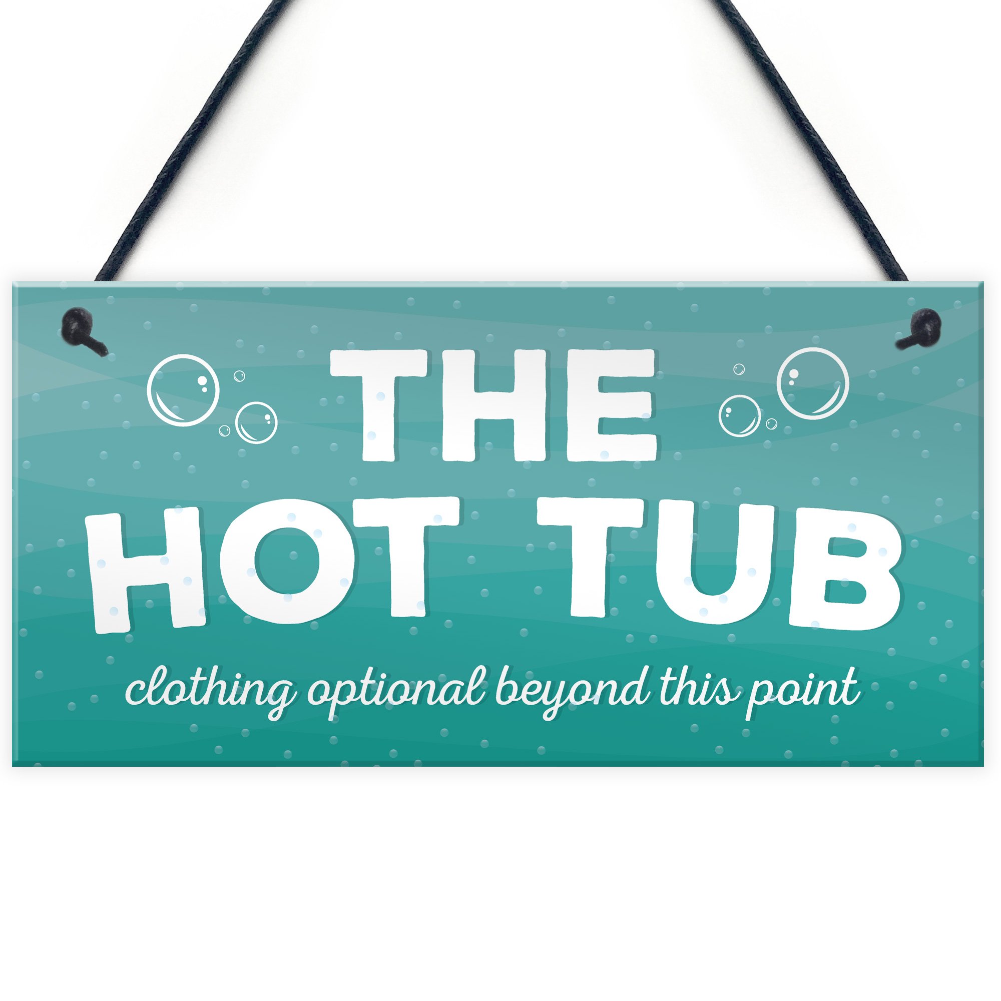 Red Ocean The Hot Tub Novelty Hanging Plaque Garden Pool Outdoor Sign Shed Home Decor Gifts For Her Him
