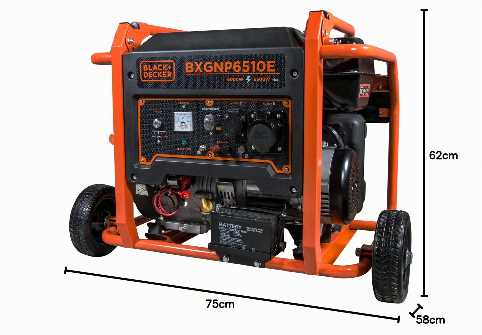 BLACK+DECKER Generador gasolina 6500W BXGNP6510E
