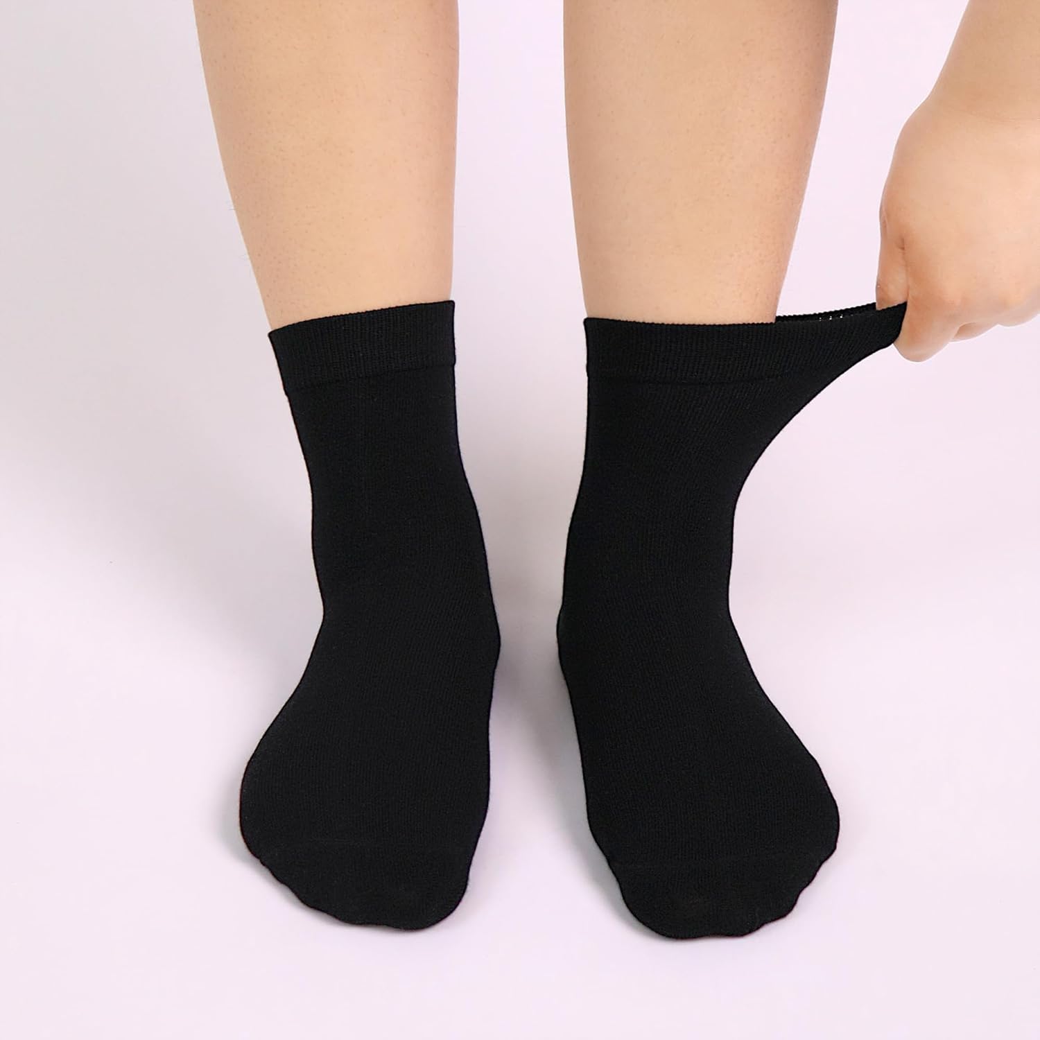 Sakusock Unisex Kids Cotton Crew Socks Thin School Boys Girls Socks Youth Soft Color Stretch Cuffs 5 Pairs - Image 2