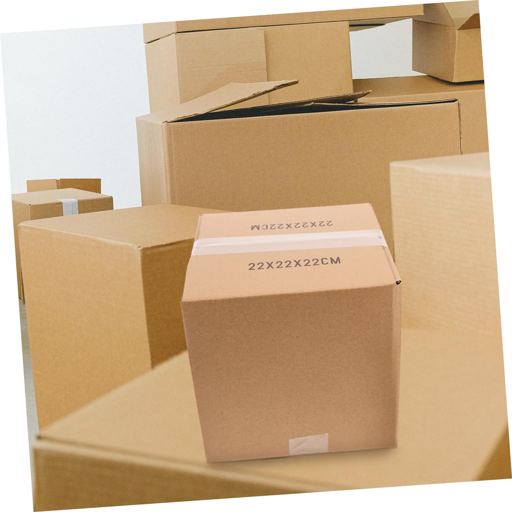 Gadpiparty Stabile Quadratische Umzugskartons aus Brauner Dicker Pappe 5 Stück Packung Verpackungsmaterialien für Bücher und Bastelarbeiten zum Sicheren Verpacken und Transportieren