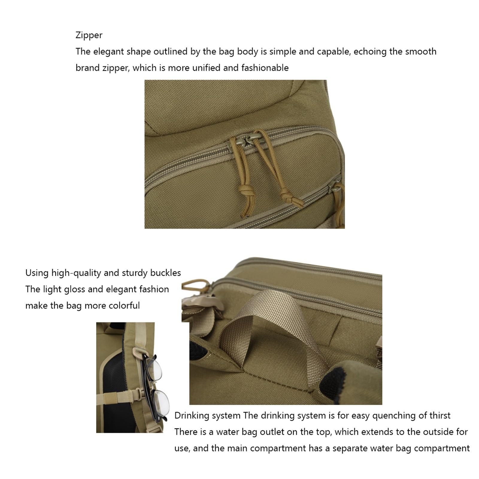 Praktyczny Plecak Męski, Wodoodporny Plecak Turystyczny Outdoor 35l Military Tactical Camping, Oddychająca Torba Sportowa Na Laptopa, Do Trekkingu, Pieszych Wędrówek, Podróży, Kempingu(Brown)