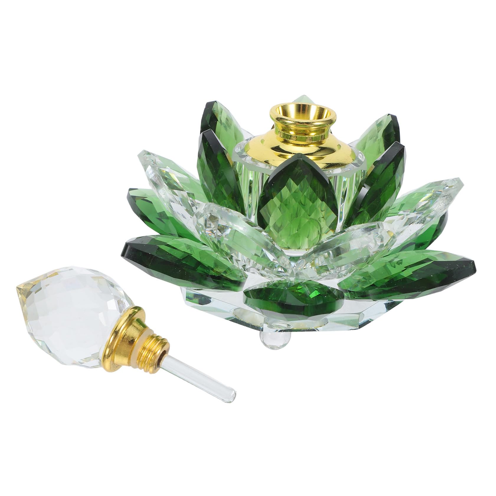 Flacon de Parfum Cristal Vert Haut de Gamme Rangement d'Huile Fine