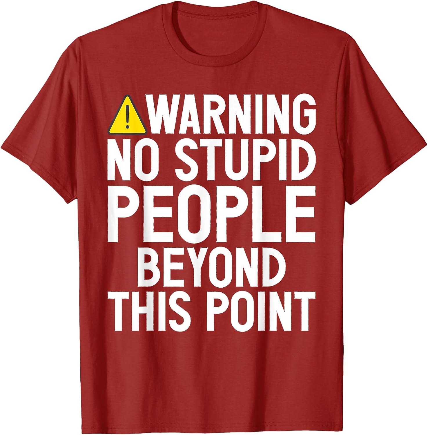 Warning no Stupid People beyong This Point Funny Office T-Shirt
