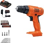 Perceuse/visseuse sans fil BLACK+DECKER 20V MAX* + ensemble d'accessoires de 30 pièces (LD120VA)