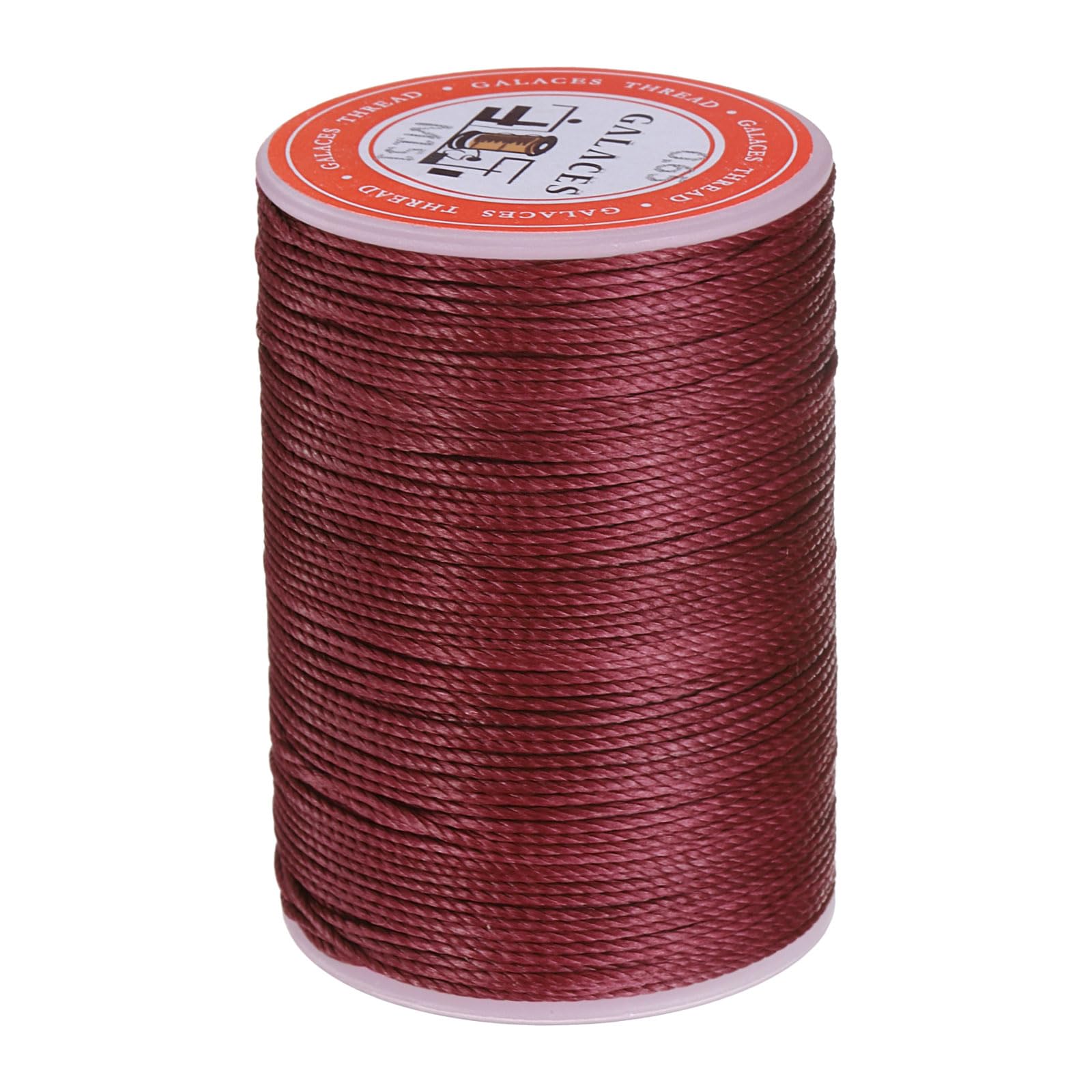 sourcing map 85 m/93 Yards Round Leather Sewing Waxed Thread Burgundy
