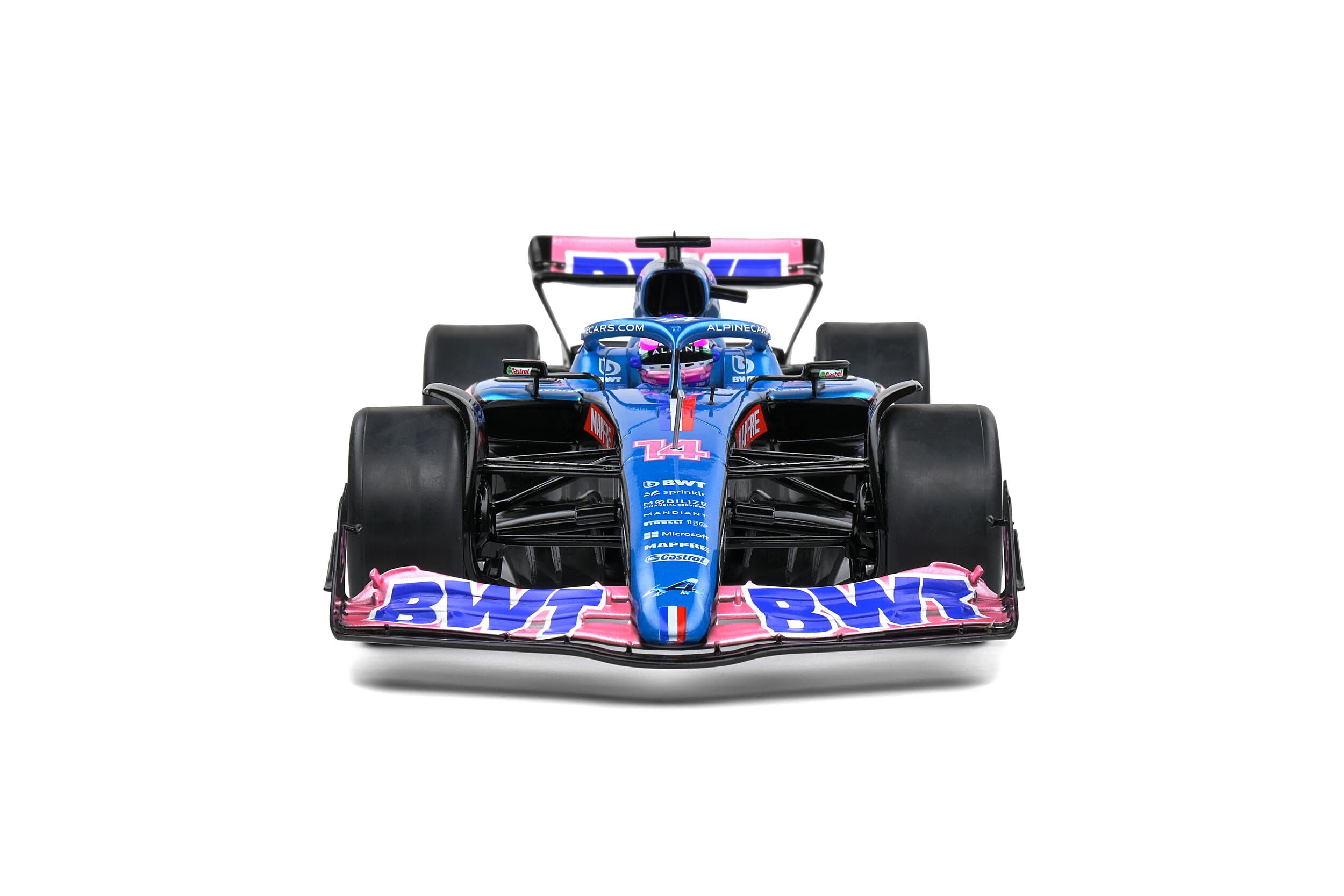OPO 10 - Coche en Miniatura de Fórmula 1 Compatible con Alpine F1 Team A522 Fernando Alonso GP de Mónaco 2022-1:18 Solido - 1808803
