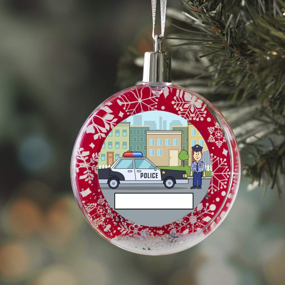 PrintedPerfection.com Personalized StoryLine Cartoon Caricature Snow Globe Christmas Ornament: Teacher, Elementary - Male