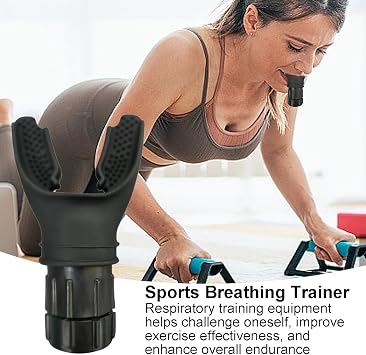 Lung Trainer For, Sports Breathing Trainer, Deep Breathing Exercise, Portable Pulmonary Breathing for Adults with Adjustable Intensity Knob