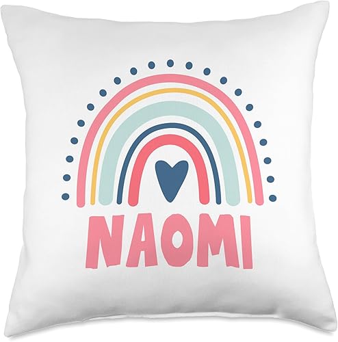 Idea Regalo Personalizzata con Nome Gifts Idea Naomi Name Custom Woman Myth Legend Pink Birthday Party Throw Pillow, 18x18, Multicolor