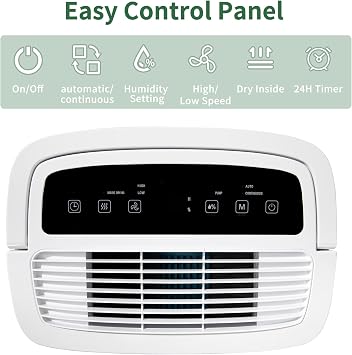 Uhome 150 Pints Dehumidifier with Pump - 7000 Sq. Ft Quiet Dehumidifier for Home, Large Basement, Storages and Large Rooms with 1.85Gallon Water Tank
