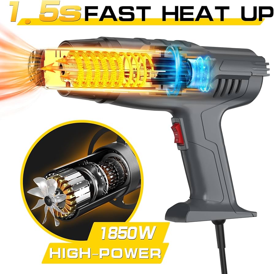 Amazon.com: DIAFIELD 1850W Heat Gun, Dual Temperature
