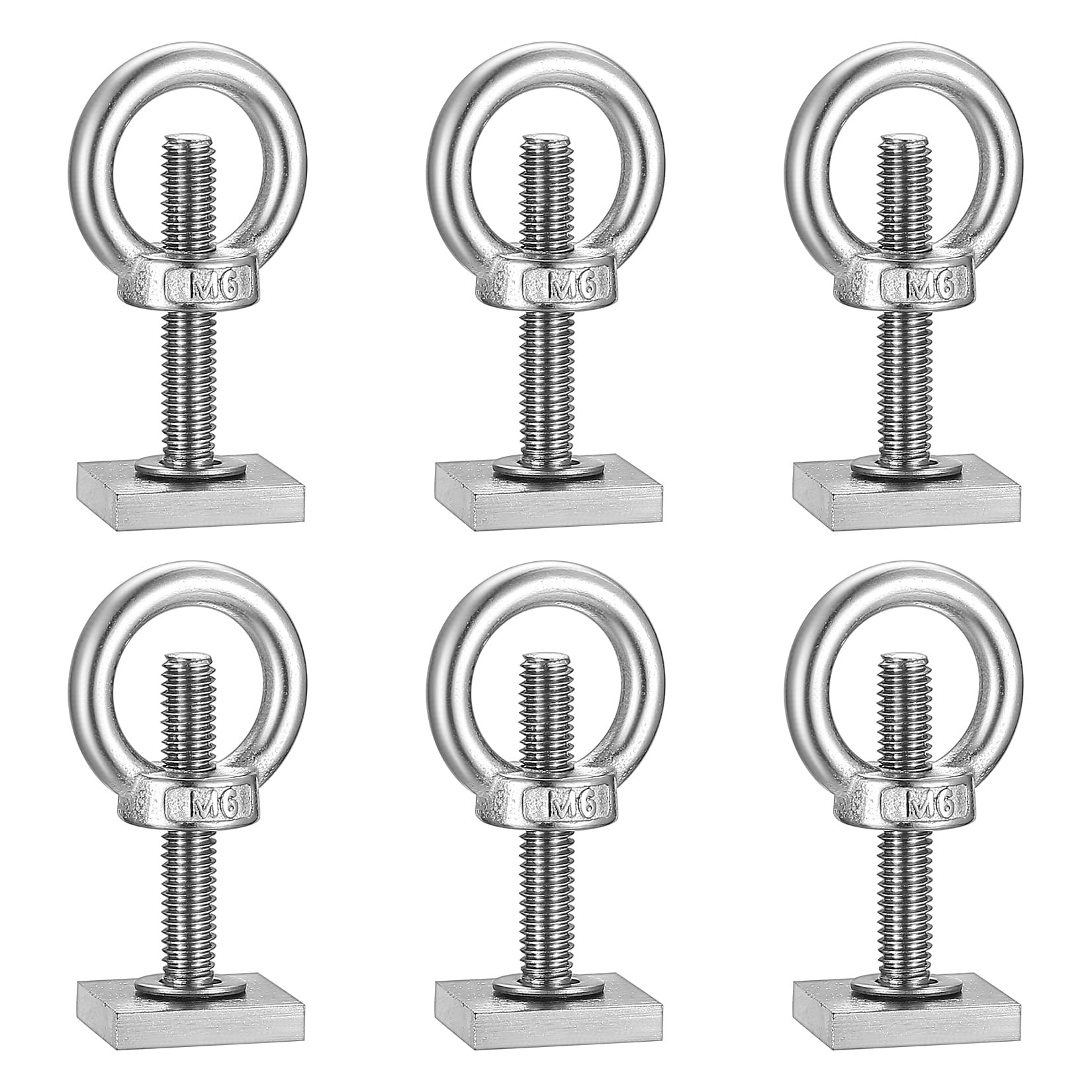 SiGuLiKeJi 6 Pcs T Track Bolts, M6 x 35 mm Roof Rack Bolts, T Track Adapter Bolt, T-Nut Adapter T Slot Bolt