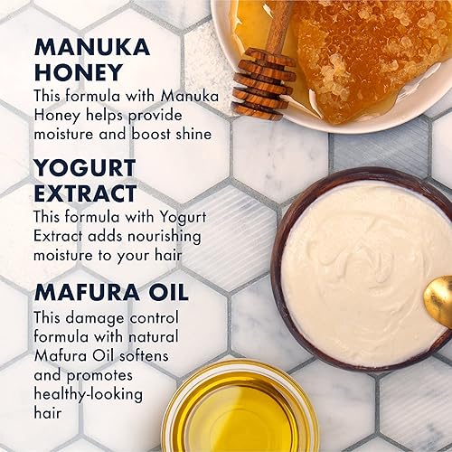 Miniatura 9 de SheaMoisture Manuka Honey & Yogurt Hydrate + Repair Bundle – Tratamiento de energía proteica y acondicionador sin enjuague multiacción, 8 onzas Ea