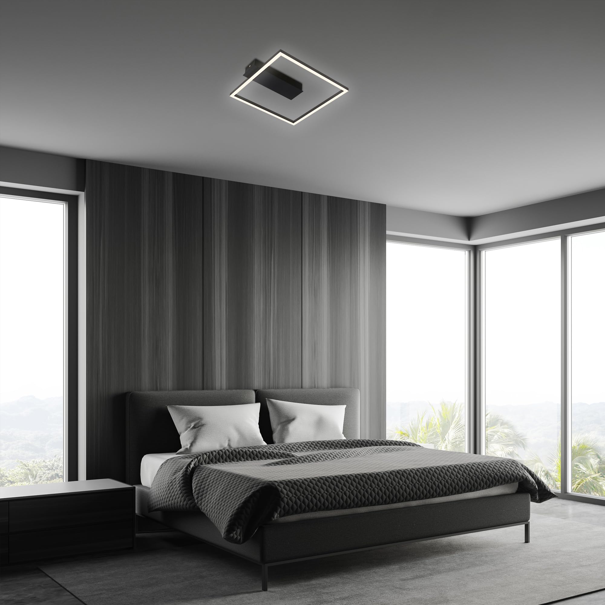 LED Deckenleuchte »Frame«, 18 W, Warmweiß, 32x30 Cm – Flach & Modern Für Wohnzimmer & Schlafzimmer