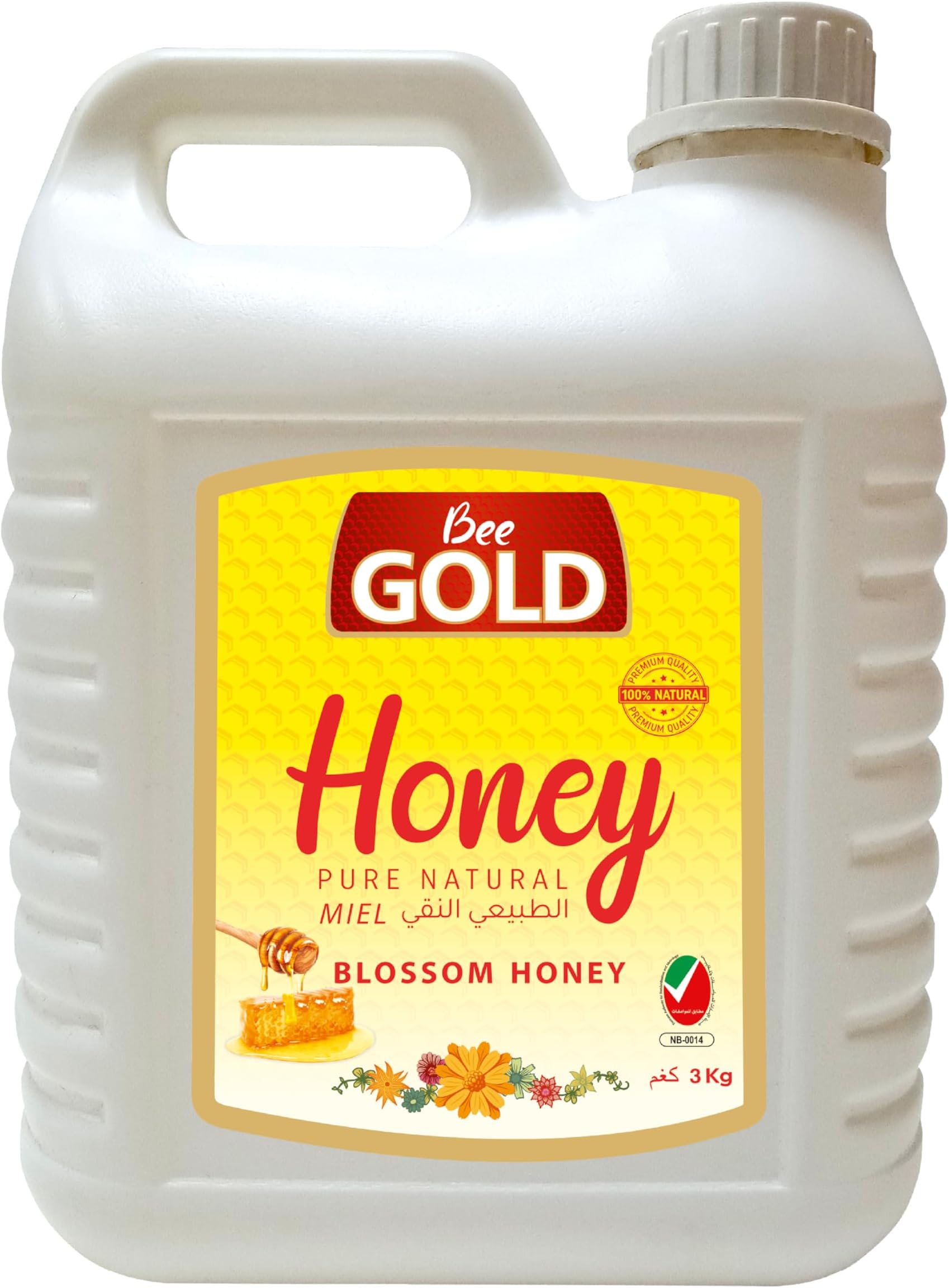 Bee Gold Blossom Honey Plastic Can 3kg