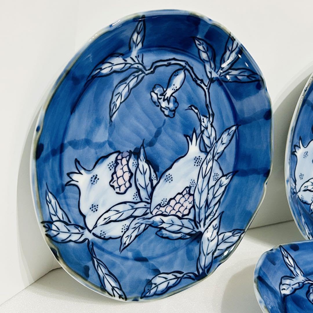 京焼名工 馬場京泉 染付色絵 柘榴に山水風景文 向付 5客 Yahoo!オークション -「馬場京泉」(日本の陶磁) (陶芸)の落札